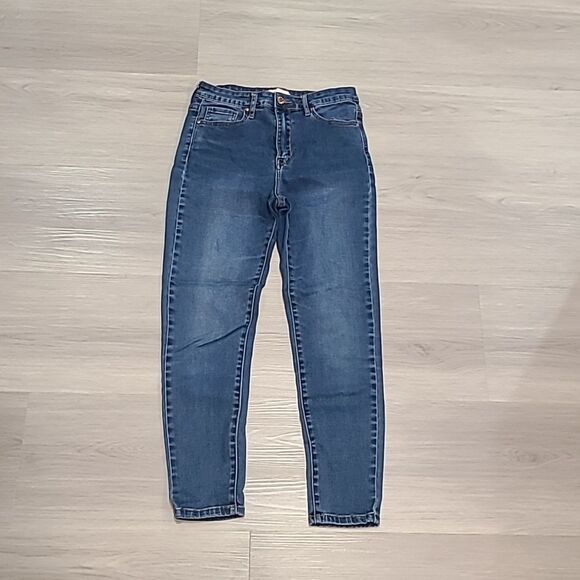 Forever 21 Denim Medium Blue Skinny Jeans Women size 27 Casual high waisted - Picture 1 of 7